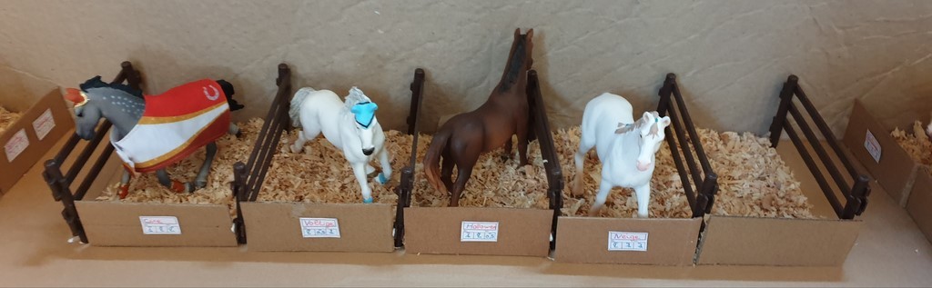 La grande écurie - vue de la partie dédiée aux chevaux de propriétaires